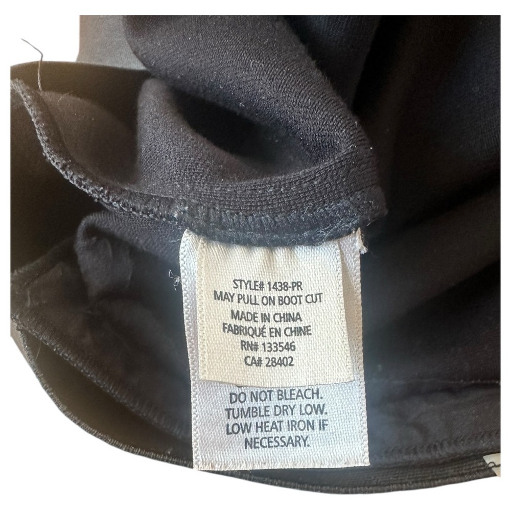 Ecru Black Pull-On Flare Pants – Modern Minimalism | Size Small - Picture 5 of 6